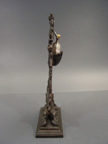 antique KPEG BERLIN Iron cast Pocket Watch Stand Georg III decor Angels Zodiac - Picture 7 of 14