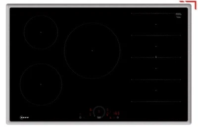 Neff T68SHV4L0 Induktionskochfeld 80 cm Schwarz, Mit Rahmen aufliegend N70 - Bild 1 von 4