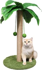 ZooZoo Cat Scratching Post, Cat Coconut Palm Tree for Indoor Cats with Natura...