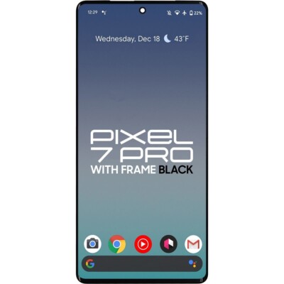 For Google Pixel 7 Pro LCD Touch Screen Digitizer Frame Assembly Black US