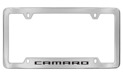 Chevrolet 2012-16 Camaro Chrome Plated Brass Metal License Plate Frame Holder