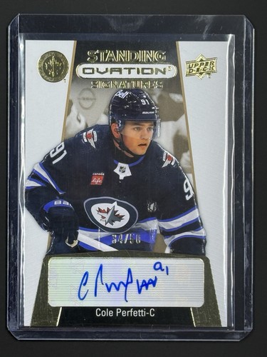Cole Perfetti #SOS-CP 2023 Upper Deck Ovation Standing Ovation Signatures card