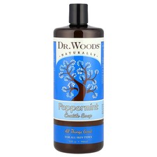 Dr Woods Peppermint Castile Soap 32 fl oz 946 ml All-Natural, Cruelty-Free, 0.52 per fl oz