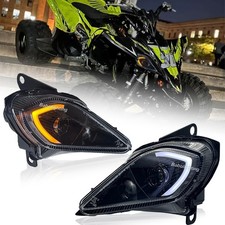 Pair LED Headlights Set For YAMAHA RAPTOR YFZ 450 700 700R YFM 250 350 2006-2025