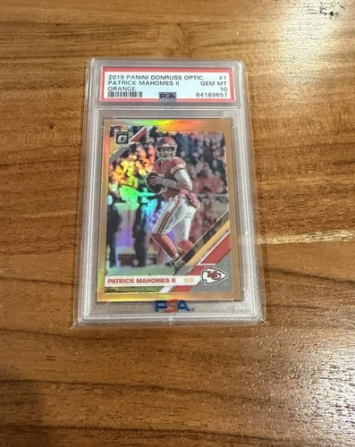Patrick Mahomes II 2019 Panini Donruss Optic Orange Prizm Holo /199 PSA 10 Gem