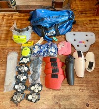 Simon Buckmaster Shoei Race Bag + NOS Visors, Sliders & Armour