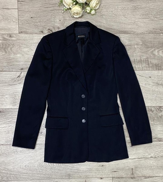 Women Escada Blazer Black Wool 36 #3VCN