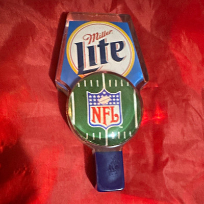 Miller Lite NFL Football Beer Tap Handle Knob Blue Breweriana
