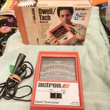 Actron Dwell/Tach Model 612 Analog Tester. Untested. USA. In Original Box.