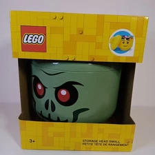 New In Box LEGO Green Zombie Storage Head Small Container 7" x 6"