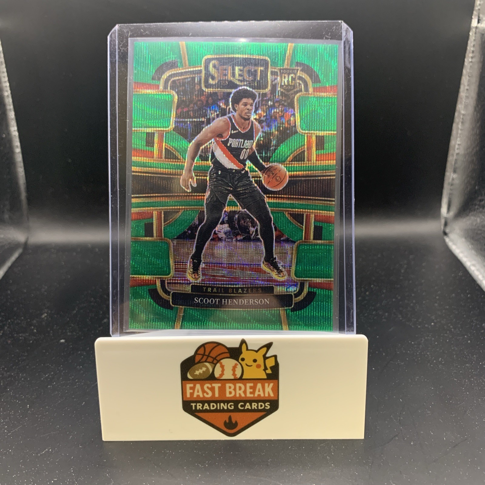 2023-24 Panini Select Green Wave Prizm #77 Scoot Henderson RC /50 BLAZERS