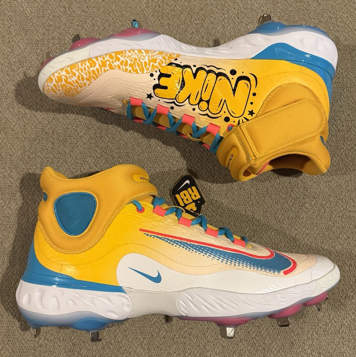 Nike x RBI Alpha Huarache Elite 4 Mid Baseball Cleats Mens Size 14