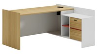 Modularer Schreibtisch BüRomöBel Holzoptik Mit Stauraum Und RegalfäChern