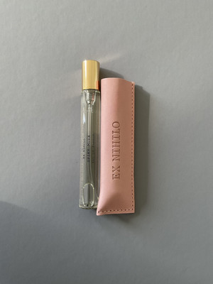 EX NIHILO PINK LETHER POUCH FOR  7.5ML  TRAVEL SIZE SPRAY MADE IN FRANCE