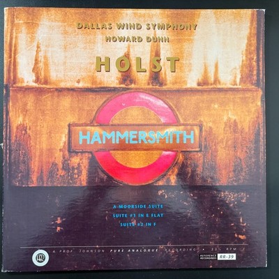 Holst   Dallas Wind Symphony Howard Dunn RR-39 Wind Suites 12'' Pure Analogue