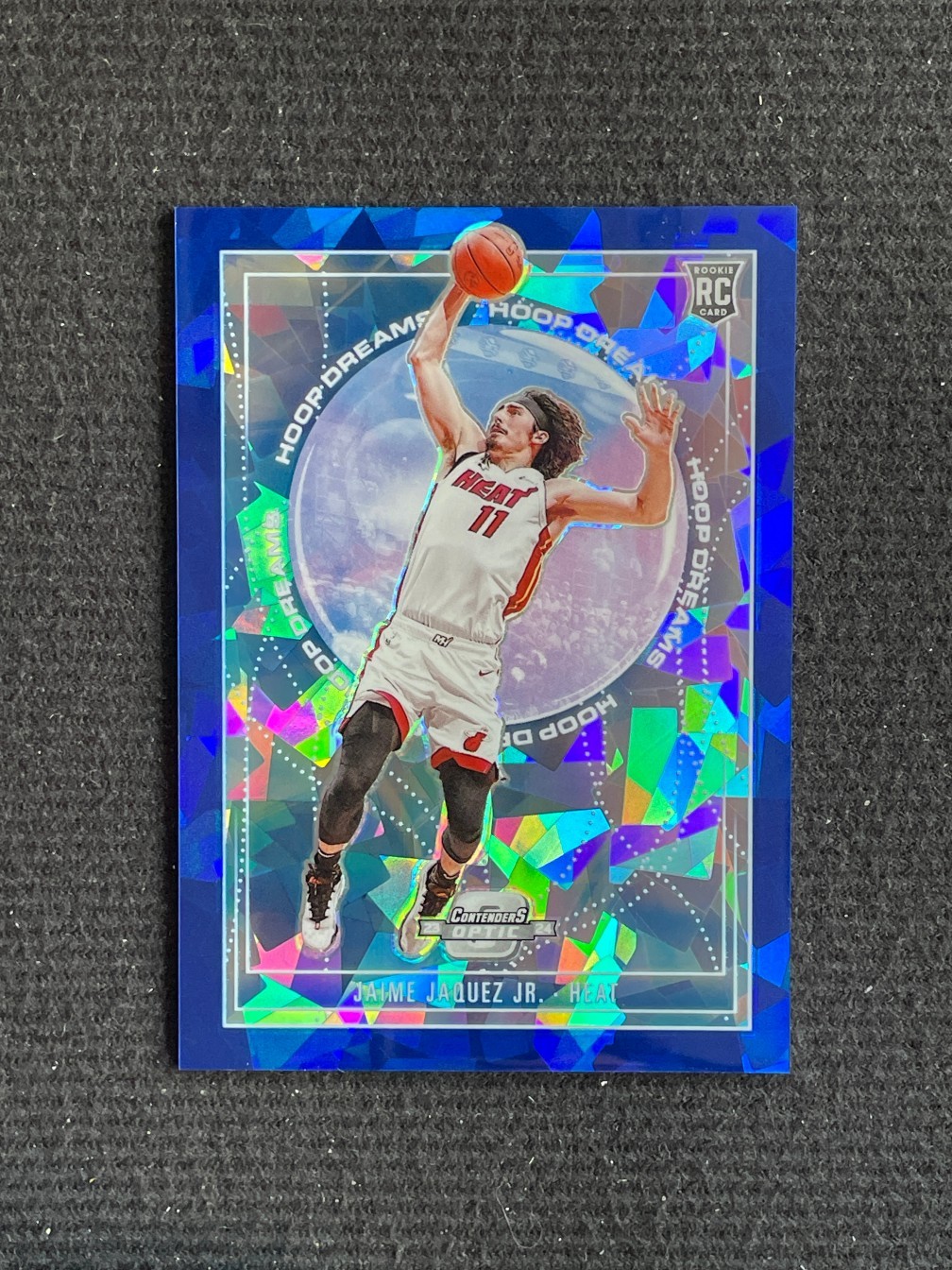 Jaime Jaquez Jr. 2023-24 Contenders Optic Hoop Dreams Blue Ice Prizm 28/75 RC