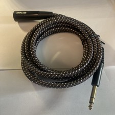 MIKIZ Microphone Cables 10ft Braided 3-Pin