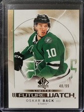 2024-25 SP Authentic Future Watch Limited Gold /99 Oskar Back #168 Rookie RC