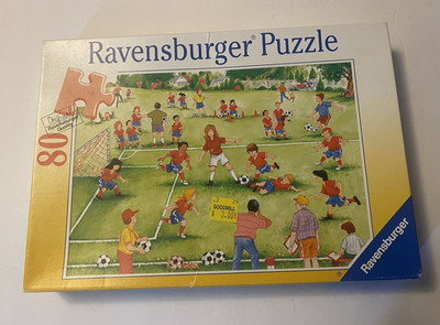 Ravensburger Puzzle, 80 piece, #098422, Soccer Practice, vintage 1994