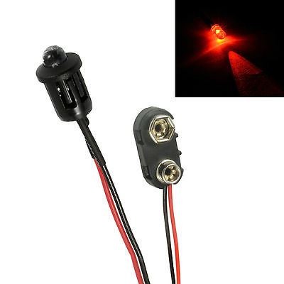 Flashing Red Shed / Greenhouse Dummy Fake Alarm LED + PP3 Connector Kit