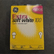 Vintage GE Industrial Display Bulb Collectible 100W A19 4-Pack