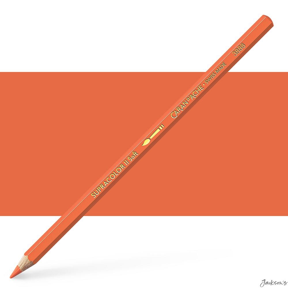 Caran d'Ache Supracolor Soft Watersoluble Pencil Cedar 3.8mm English Red