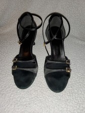 Supadance Ballroom Latin Dance Shoes UK Sz 7 Black Satin w/ Box