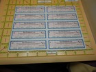 Euro Disneyland Stock Certificate Coupons Block of 10 Vintage Mickey Mouse Art — photo 1