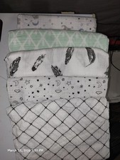 Infant Swaddle Wraps Lightweight Lot Of 5 Size Est 43"x46"  Gender Neutral