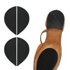 Shoe Heel Repair, Rubber Sole Pads, 2 Pairs Bottom Heel Rubber Patch, Black