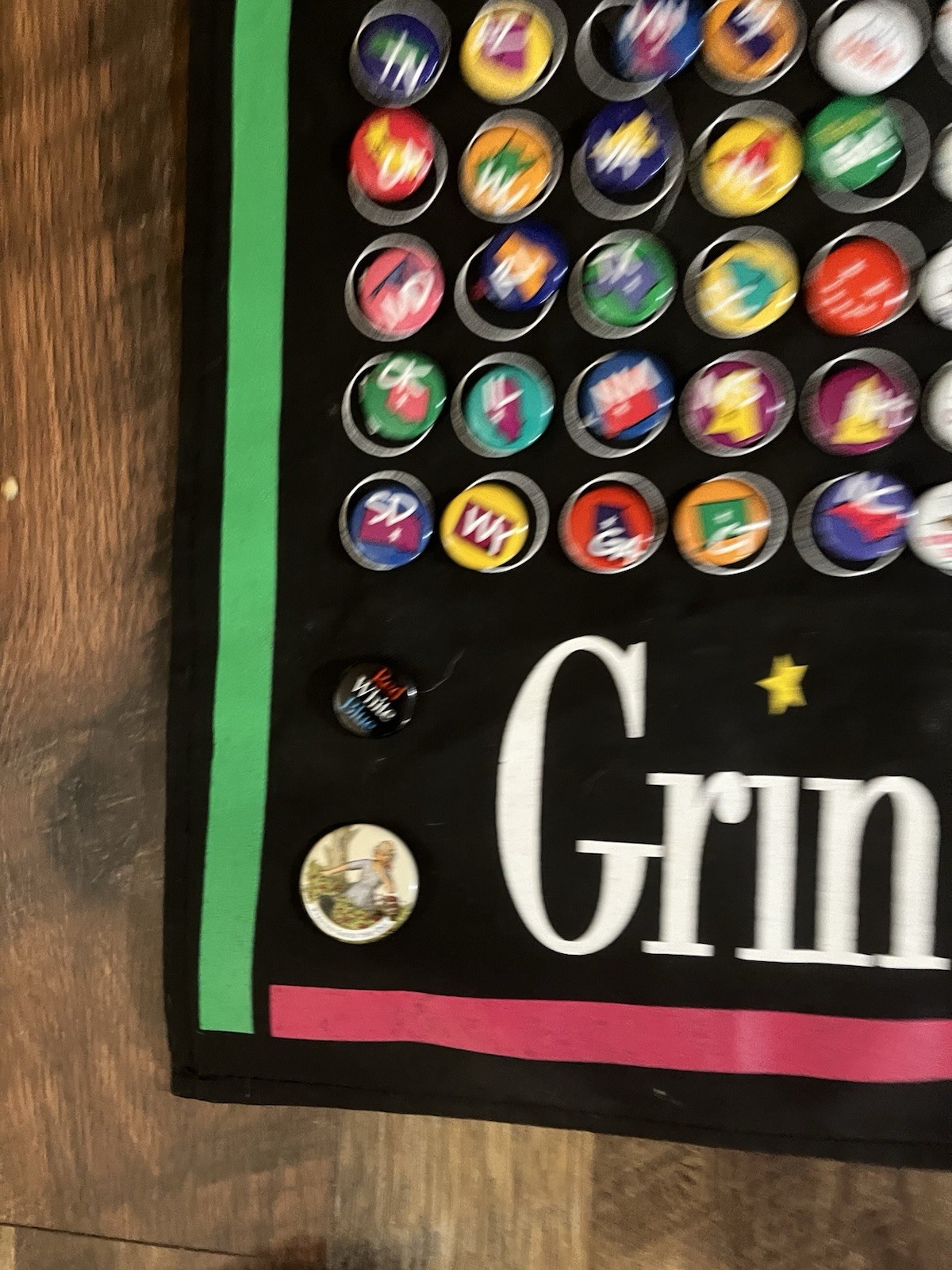 Postal Display Lot of 2 American Girl Grin Pins Collector Pin Set with Display Board ...