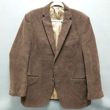 Chaps Men's Dark Brown Corduroy 100 Cotton Sport Coat Suit Jacket Blazer