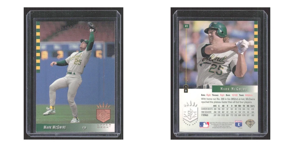 1993 SP Mark McGwire Athletics #41 - Image 3 of 3