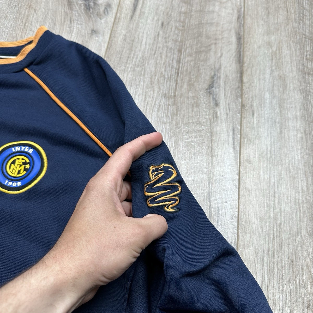 （希少）1999-00 Inter Milan Nike Sweat Top Vintage Nike Inter Milan 1999/2000 Football Training