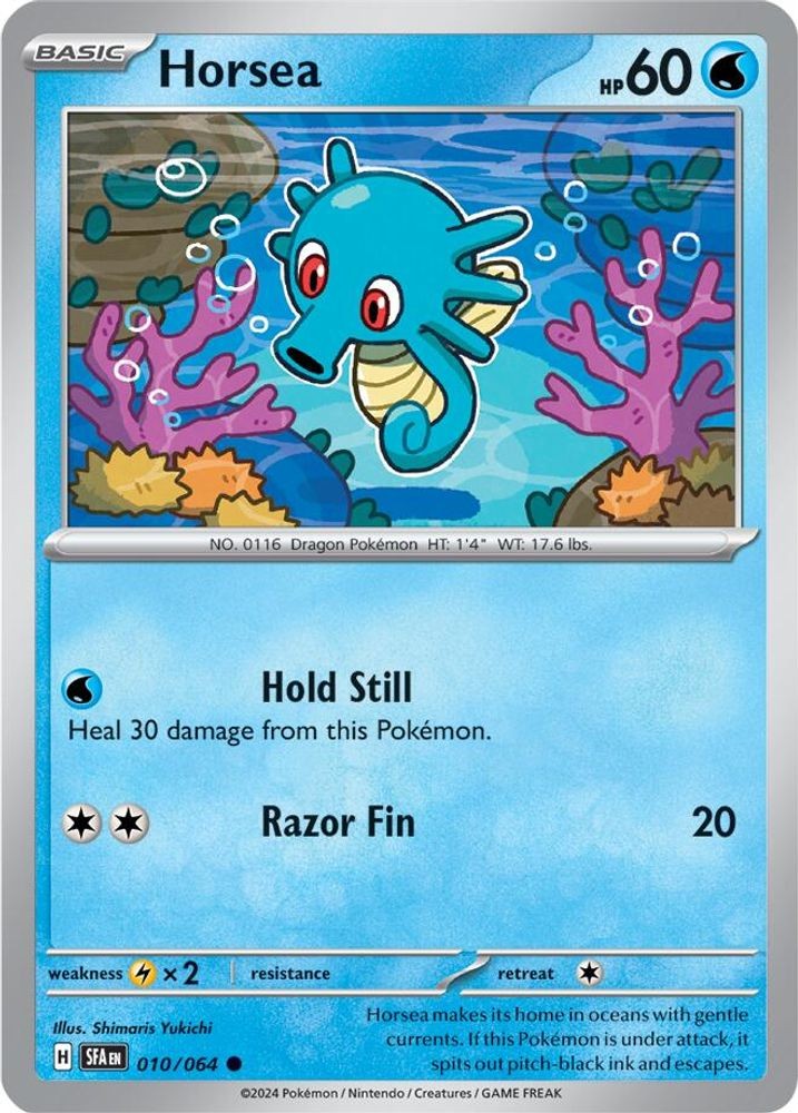 2024 Pokemon: SFA Horsea 010 064 (#010/064, Reverse Holofoil, Common, Near Mint)