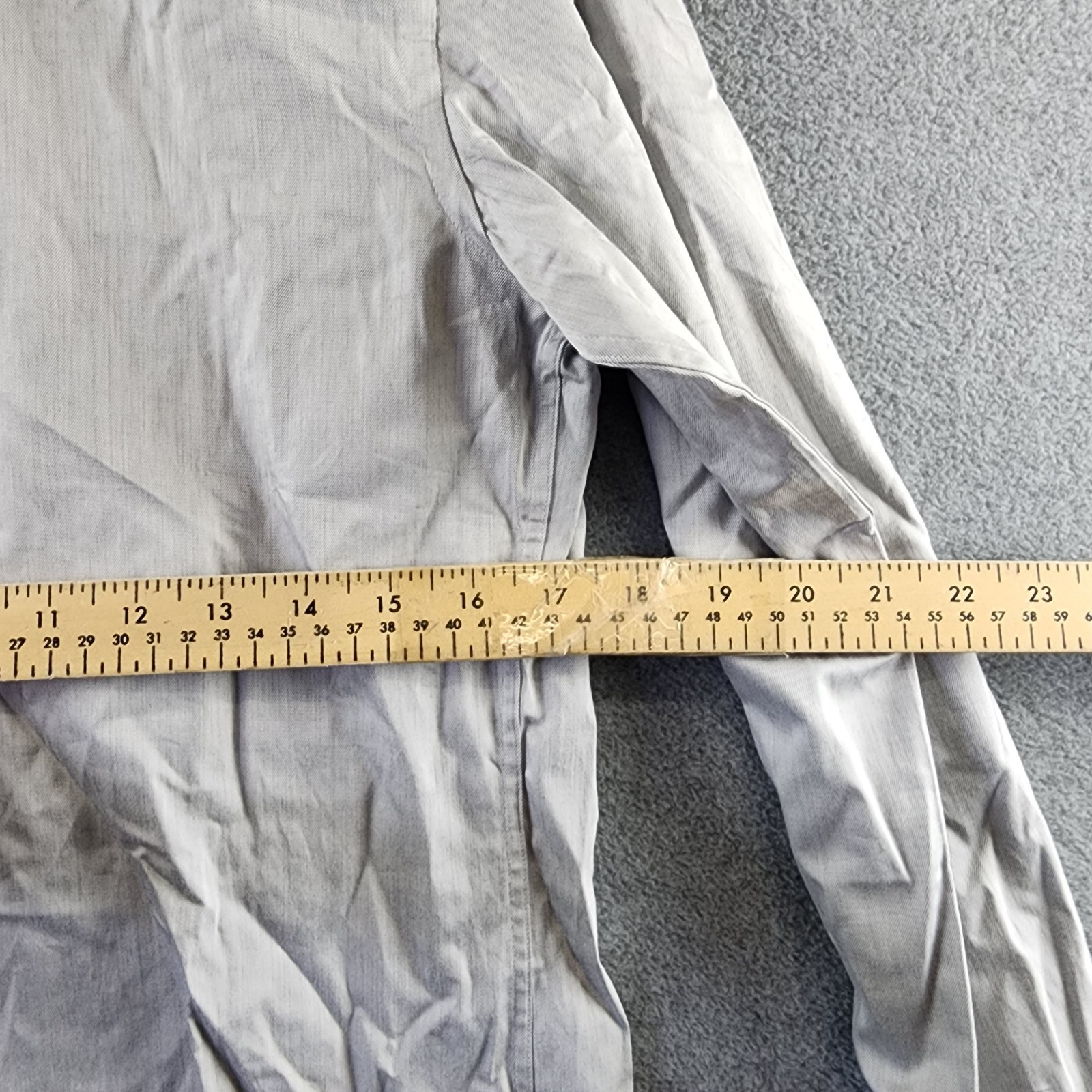 HUGO Slim-Fit Easy Iron Dress Shirt Men's 15 Light Gray Heather Long Sleeve thumbnail 5