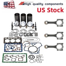 D1005 Engine Complete Overhaul Rebuild Kit W/3pcs Connecting Rod For Kubota