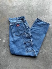 Vintage Dickies Relaxed Fit Carpenter Jeans Blue Denim 38x32