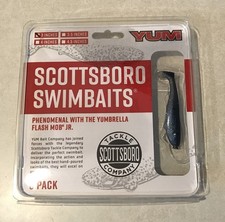 YUM Bait Company Scottsboro Swimbaits 6-Pack 3โ BLACK BACK SHAD Made in USA NEW