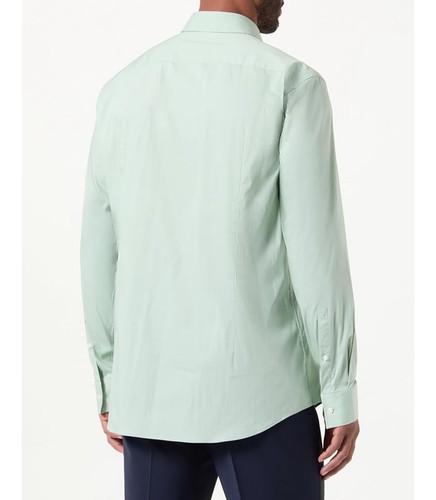 BOSS Men's Kenno Shirt Lightweight Stretch Long Sleeve Slim Fit Green Large BNWT - Picture 3 of 7