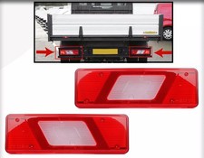 Pair Rear Tail Light Lens Left & Right for Ford Transit MK8 Tipper 2014–2024