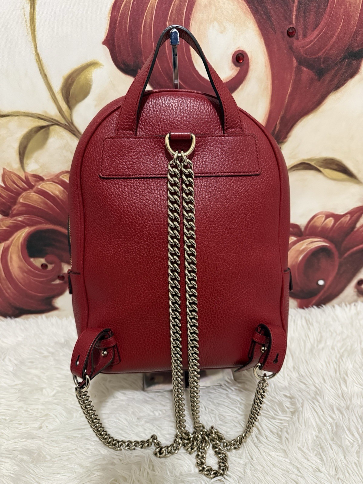 Gucci Soho Leather Chain Backpack - image 2