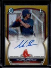 2023 Bowman Draft Nazzan Zanetello Chrome Auto Gold Refractor 1st #18/50