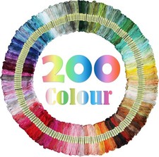 ATDAWN Rainbow Color Embroidery Thread,Cross Stitch Threads, Bracelets Floss, Cr