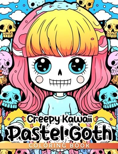Kawaii Malbuch Pastel Goth FüR Erwachsene & Teens, Spooky Horror Charaktere-image