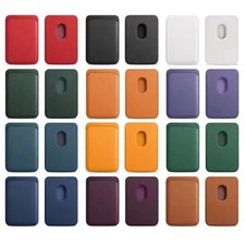 For iPhone 17 16 15 14 13 Original Leather Wallet Card Holder Case With MagSafe