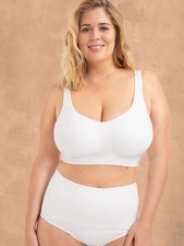 Truekind Daily Comfort Wirefree Shaper Bra White Sz 2XL 10022