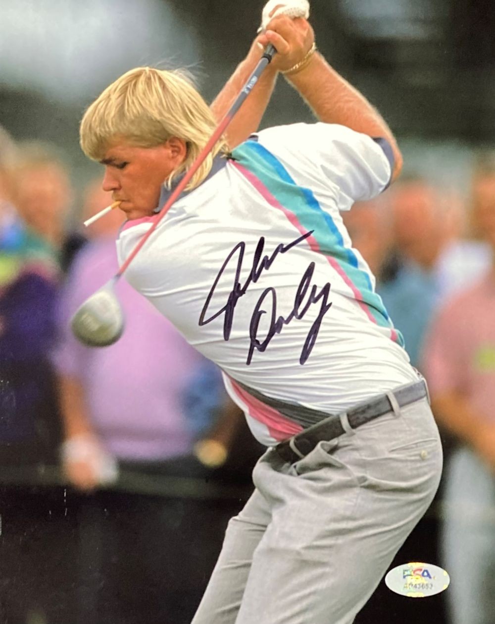 John Daly Autographed Signed 8x10 PGA Golf Smoking Photo PSA/DNA 
