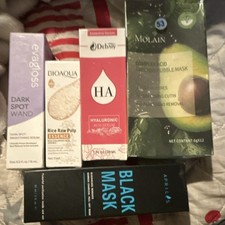 Assorted Full Size Skincare Lot: Dark Spot Wand HA Serum Rice Essence