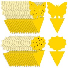 Fruit Fly Traps Fungus Gnat Yellow Sticky Bug 36 Pack-A,